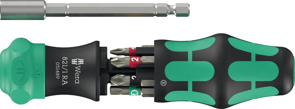 Wera Kraftform Kompakt 28 RA 1 Ratcheting Screwdriver Set 6 Pieces 05051519001