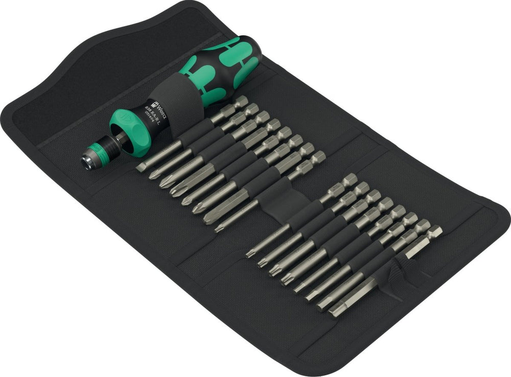 Wera Kraftform Kompakt 60 RA-R 1 Ratcheting Screwdriver Set Metric 05051530001