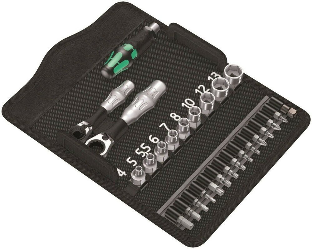 Wera Kraftform Kompakt Zyklop Mini 2 Socket Wrench Set 27 Pieces 05135918001