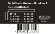 Wera Tool-Check Modular Hex Plus 1 L-Keys Set 7 Pieces Metric 05049003001