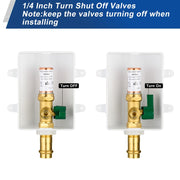 1/2" Copper Press Inlet, Ice Maker Outlet Box, with Copper Water Hammer Arrestor