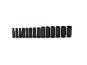 Wright Tool 6 Point Deep Impact Socket Set 14 Piece 1/2" Drive SAE 407