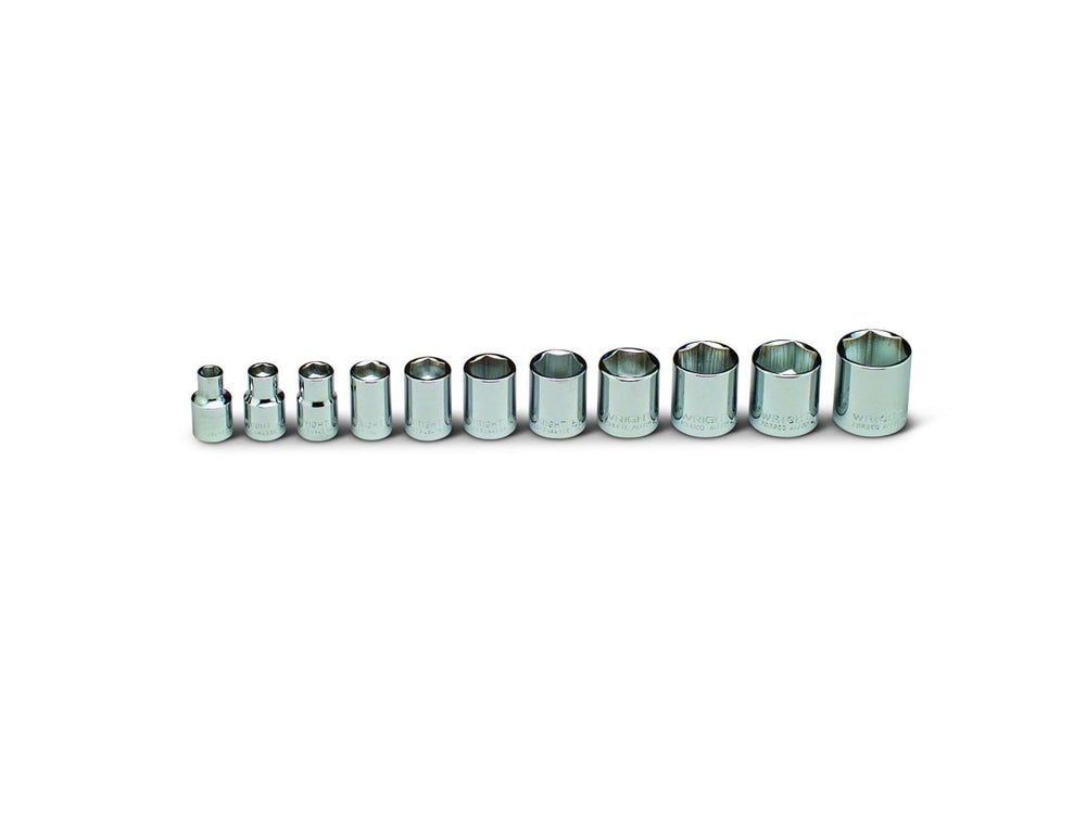 Wright Tool 6 Point Socket Set 11 Piece 3/8" Drive SAE 312