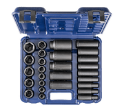 Wright Tool 6 Point Standard & Deep Impact Socket Set 1/2" Drive Metric 46667-MC