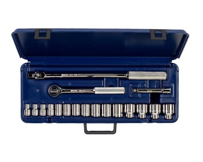 Wright Tool 6 Point Standard Length Blow Mold Socket Set 1/2" Drive SAE 423-MC