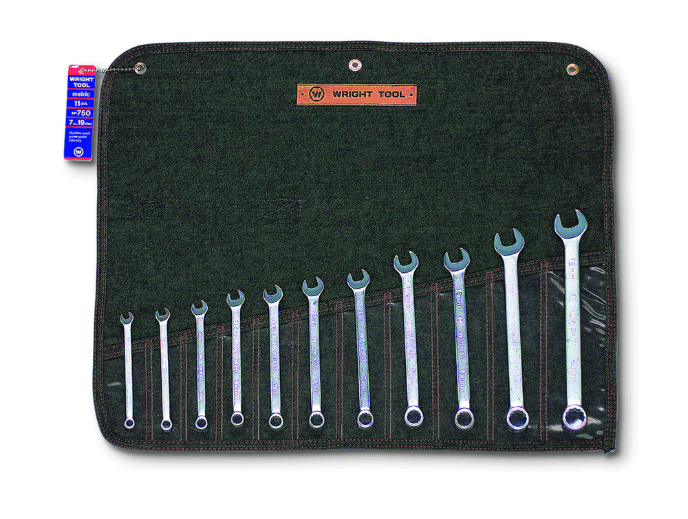 Wright Tool WRIGHTGRIP® 2.0 12 Point Combination Wrench Set 11 Piece Metric 750