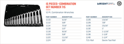 Wright Tool WRIGHTGRIP® 2.0 12 Point Combination Wrench Set 15 Piece SAE 715