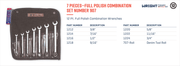Wright Tool WRIGHTGRIP® 2.0 12 Point Combination Wrench Set 7 Piece SAE 907
